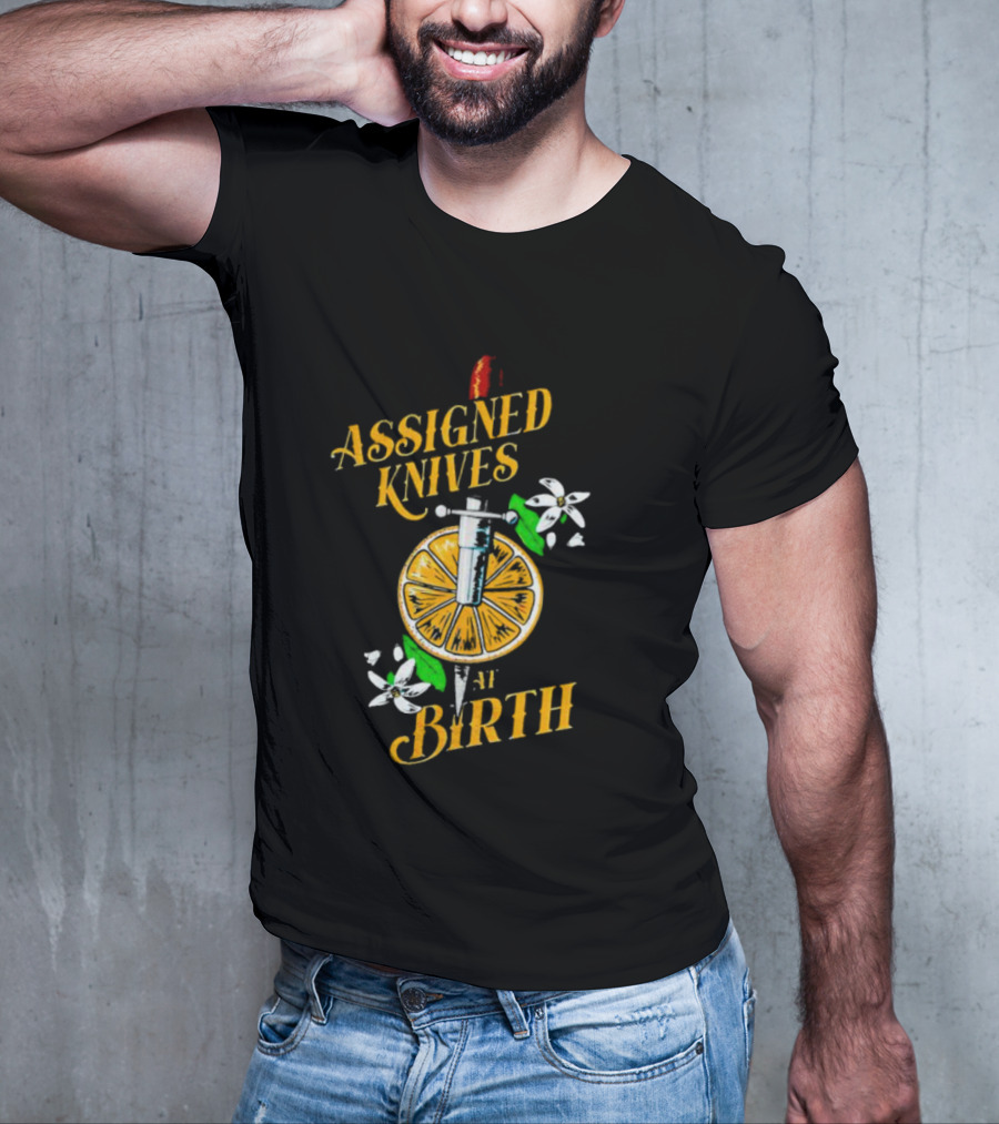 Vico Ortiz Assigned Knives At Birth Knife And Citrus Blossom T-Shirt