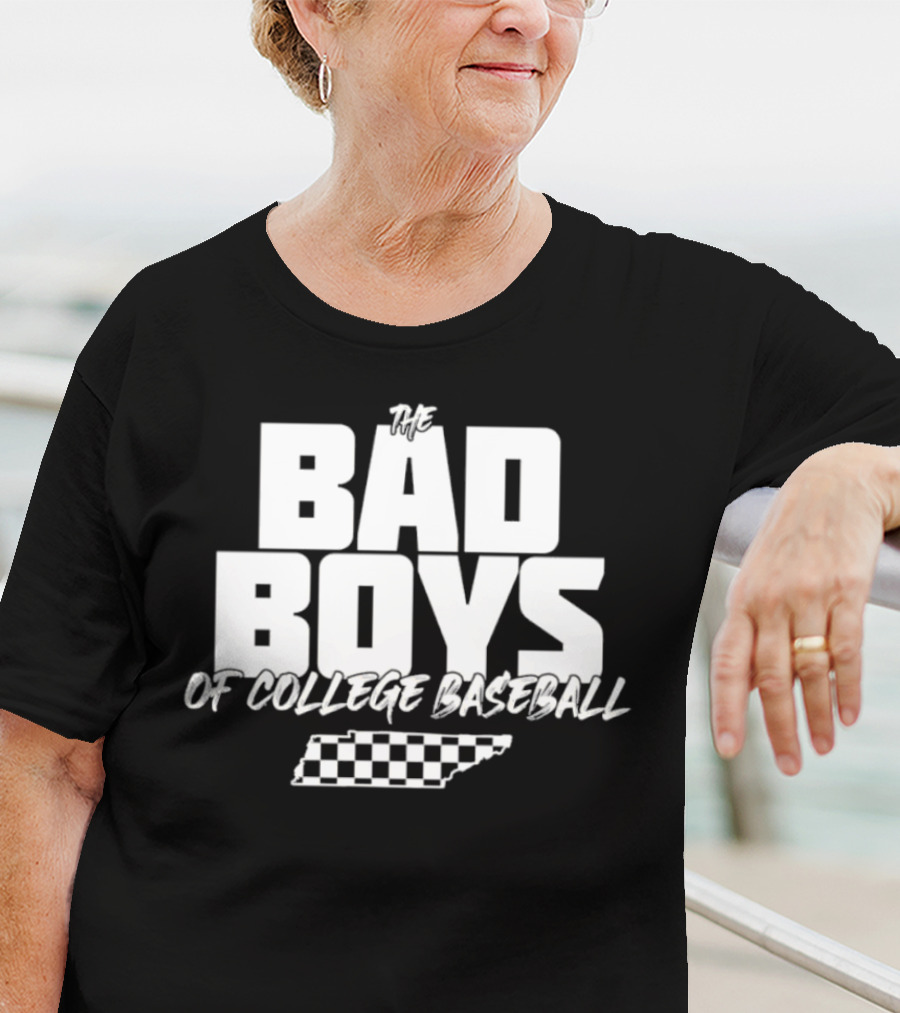 The Bad Boys Of College Baseball Tennessee Checkerboard State T-Shirt