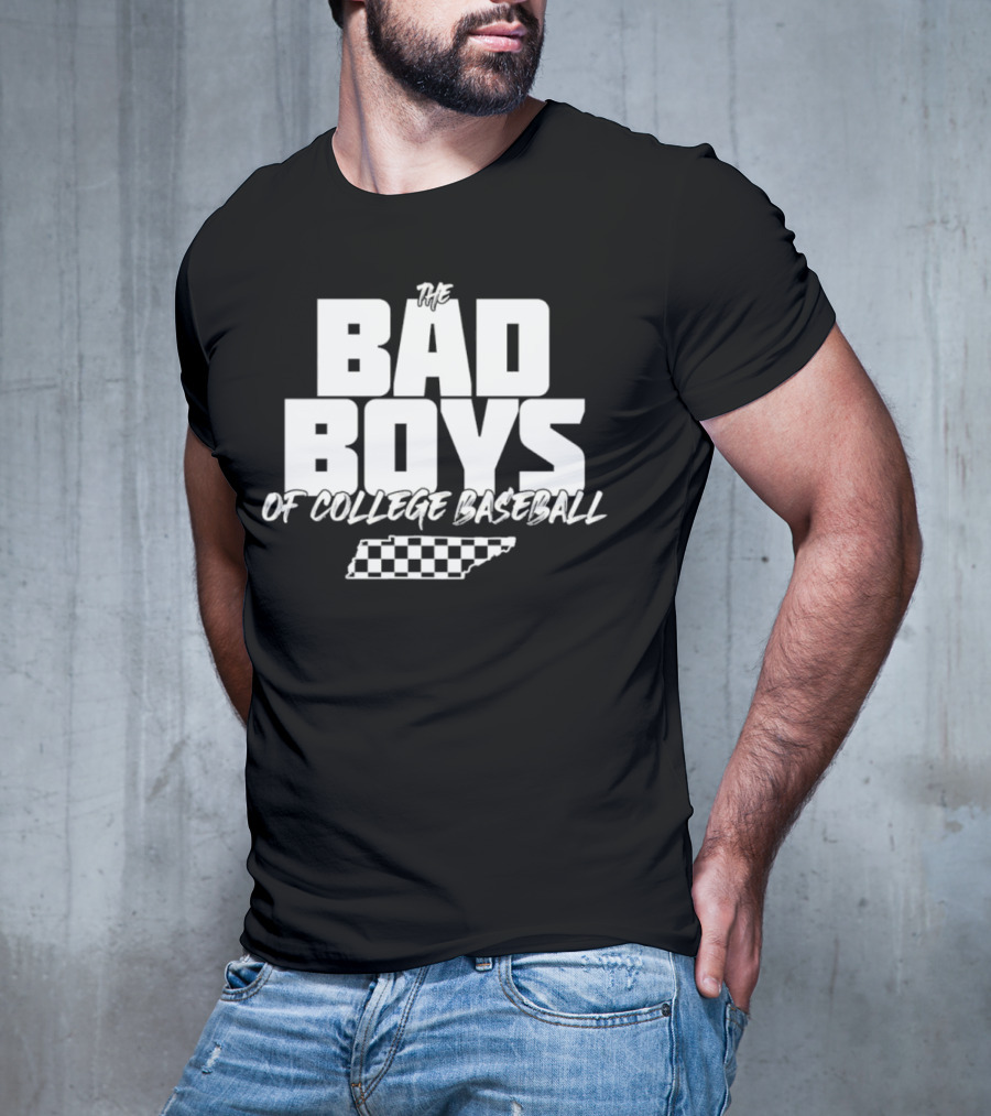 The Bad Boys Of College Baseball Tennessee Checkerboard State T-Shirt