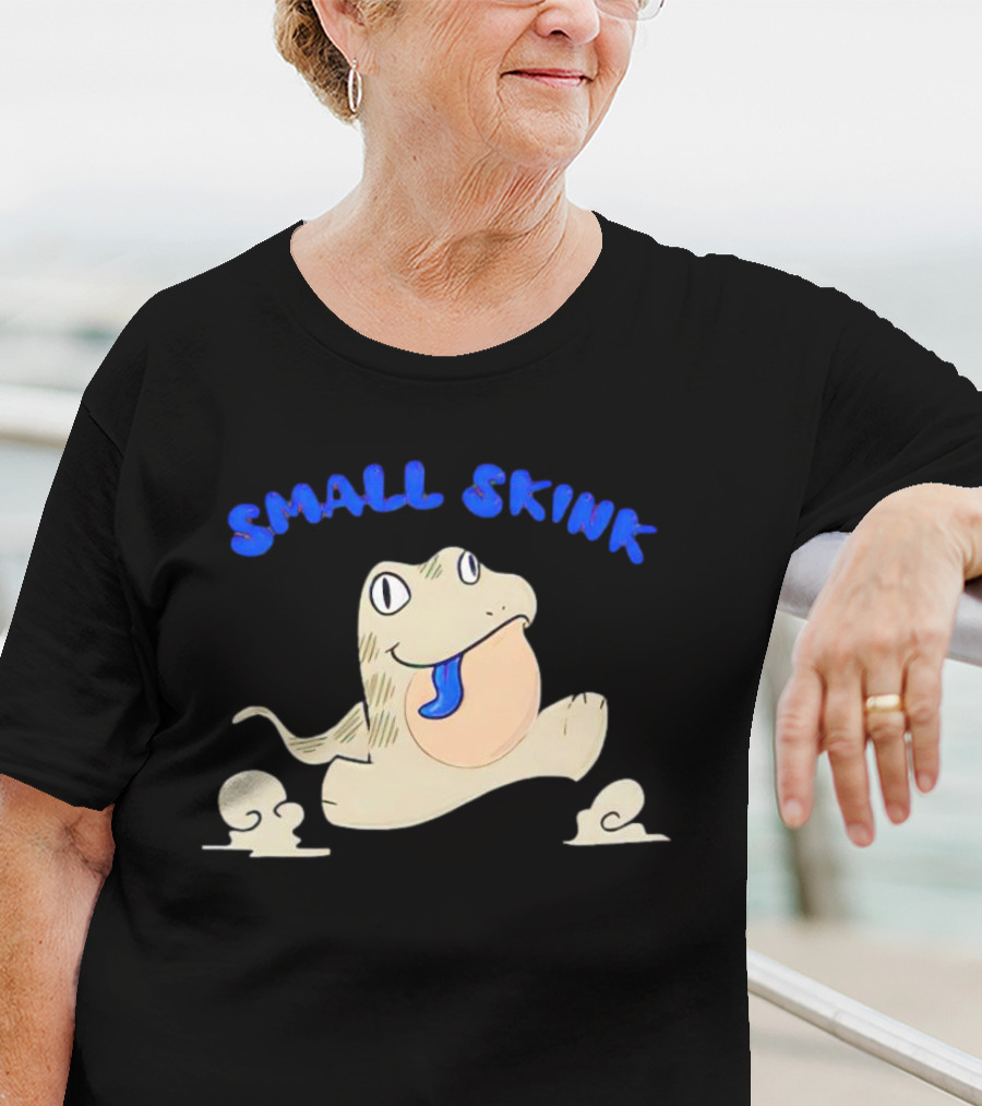 Small Skink Blue-Tongued Frog Style Retro T-Shirt