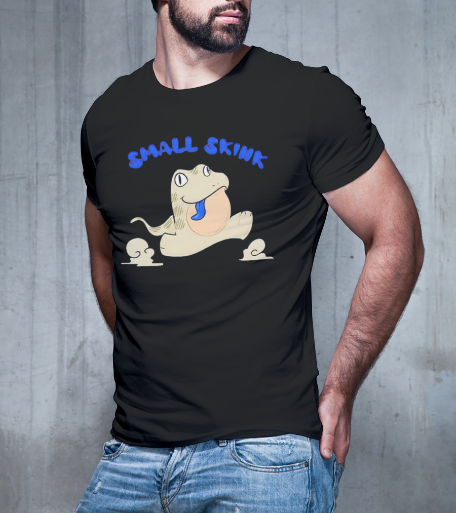 Small Skink Blue-Tongued Frog Style Retro T-Shirt