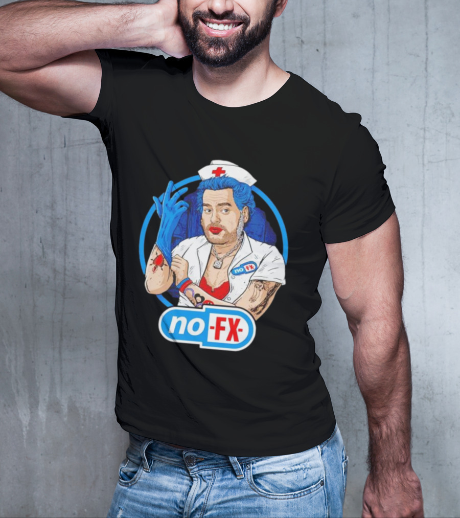 NOFX Nurse Punk Mike Tattoo Cartoon T-Shirt