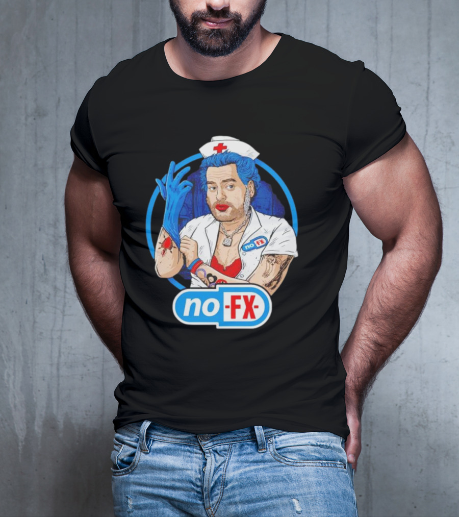 NOFX Nurse Punk Mike Tattoo Cartoon T-Shirt