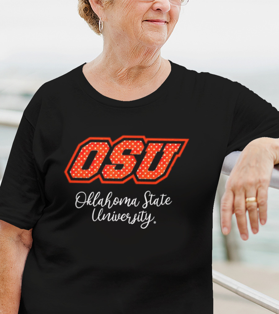 OSU Oklahoma State University Polkadot T-Shirt