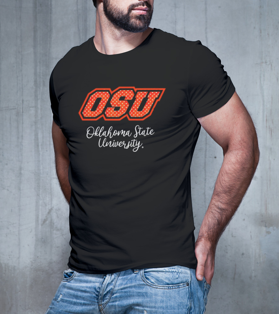 OSU Oklahoma State University Polkadot T-Shirt