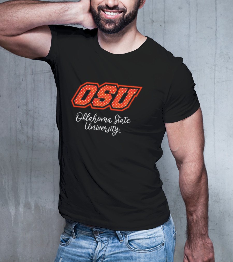 OSU Oklahoma State University Polkadot T-Shirt