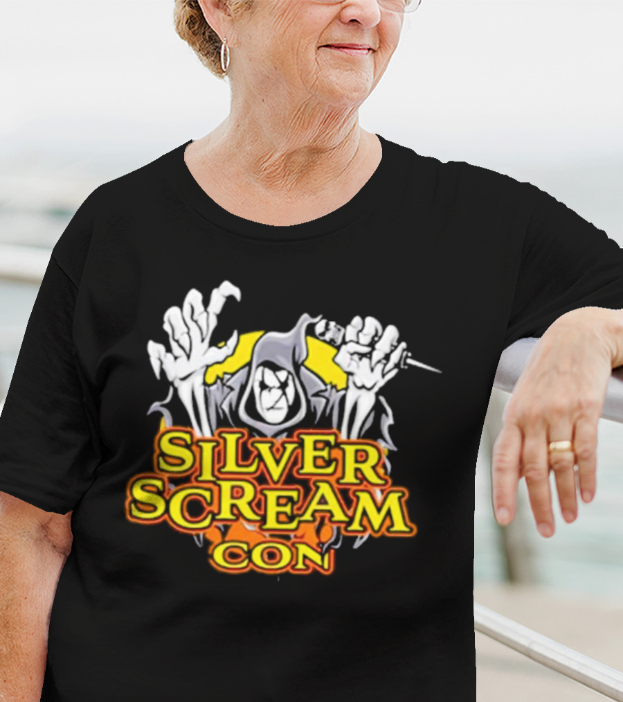 Silver Scream Con Grim Reaper With Needle And Hands T-Shirt