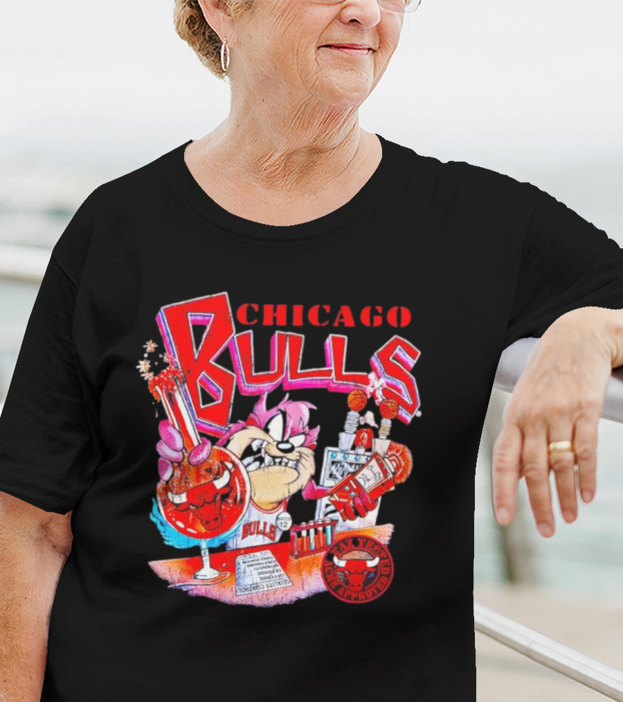 Chicago Bulls Taz NBA Mixology Martian Laboratory Mayhem T-Shirt