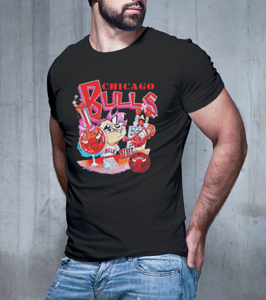 Chicago Bulls Taz NBA Mixology Martian Laboratory Mayhem T-Shirt