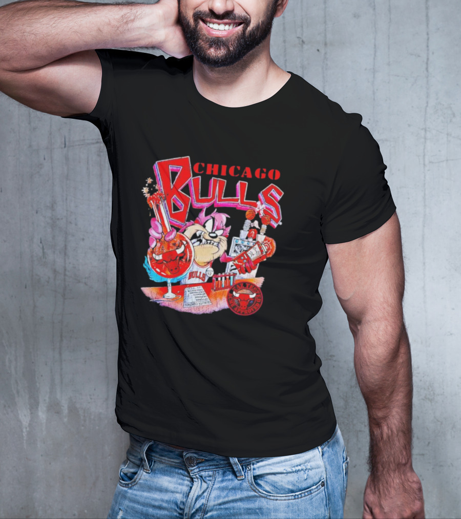 Chicago Bulls Taz NBA Mixology Martian Laboratory Mayhem T-Shirt