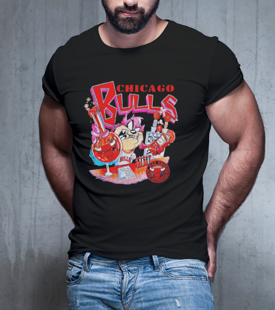 Chicago Bulls Taz NBA Mixology Martian Laboratory Mayhem T-Shirt