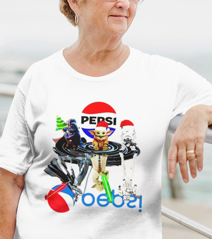 Pepsi Christmas Darth Vader Yoda Stormtrooper T-Shirt
