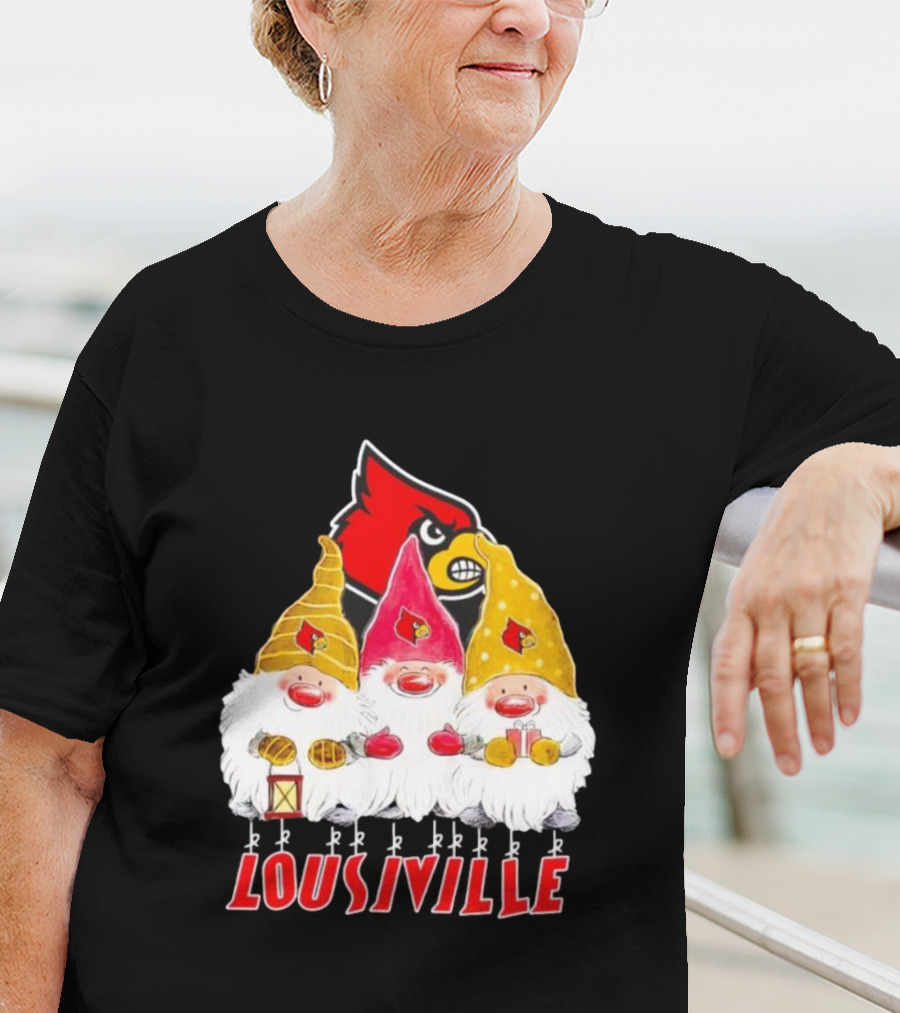 Louisville Cardinals Christmas Gnomies T-Shirt