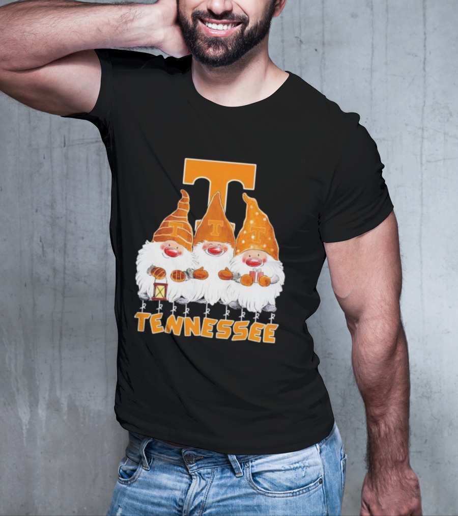 Tennessee Volunteers Christmas Gnomies With Orange T T-Shirt