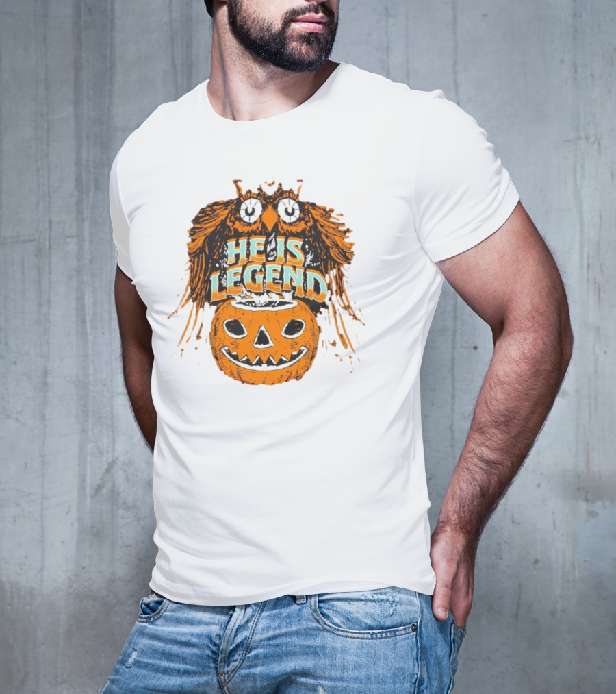 HE IS LEGEND Pumpkin Owl Halloween T-Shirt