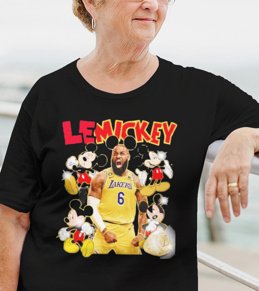 LeMickey LeBron James Lakers With Mickey Characters T-Shirt