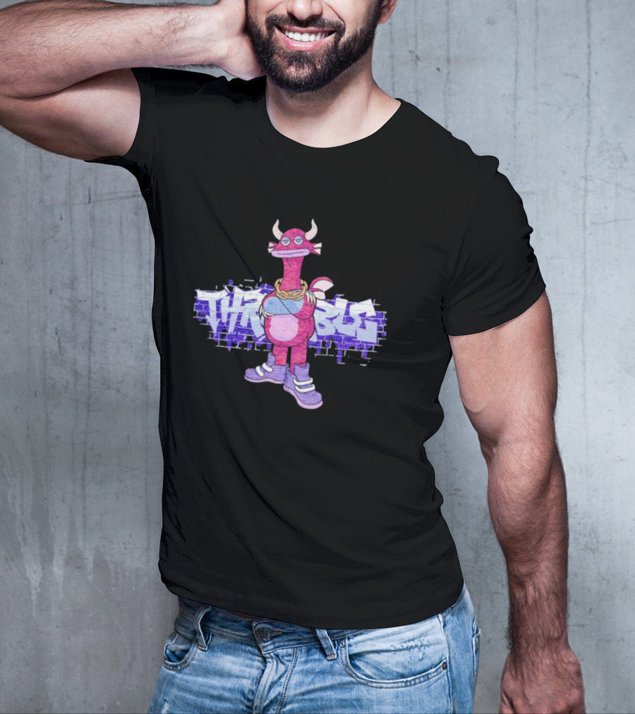 Men’s My Singing Monsters Thrumble Graffiti Style Character With Chain And Sneakers T-Shirt