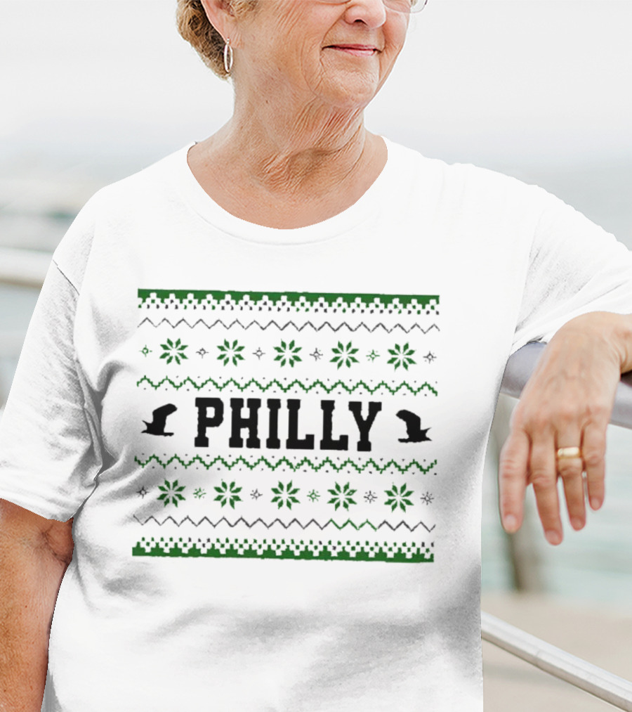 Philly Festive Eagles-Inspired Pattern Football Fan Gear T-Shirt