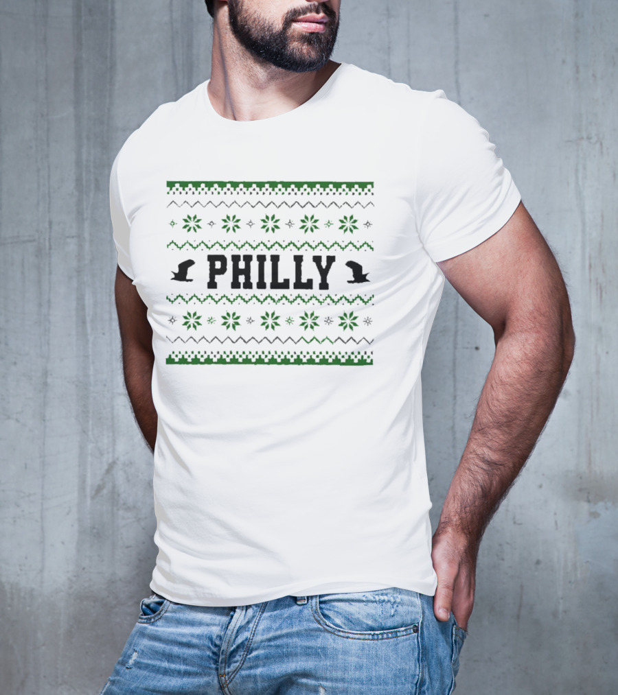 Philly Festive Eagles-Inspired Pattern Football Fan Gear T-Shirt