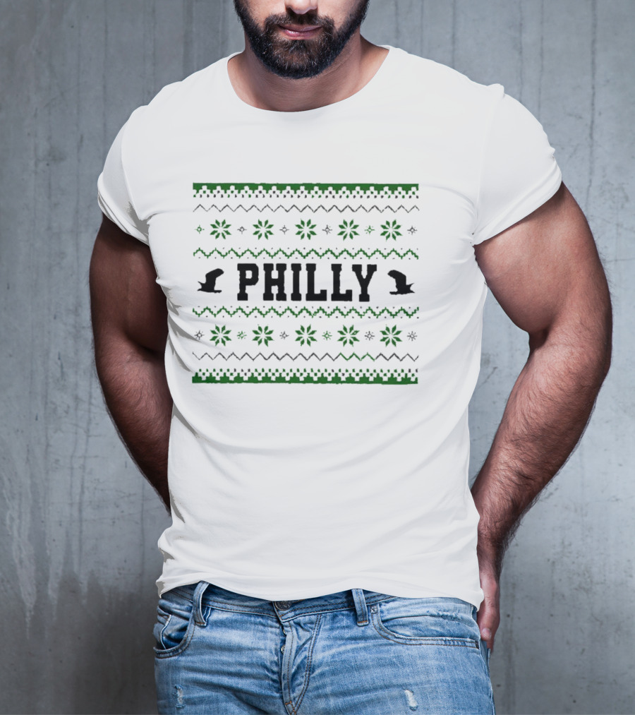 Philly Festive Eagles-Inspired Pattern Football Fan Gear T-Shirt