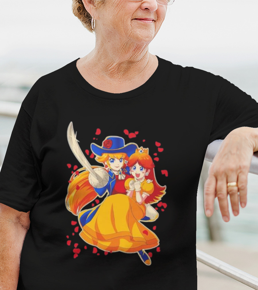 Princess To The Rescue With Heroic Duo And Heart Petals T-Shirt