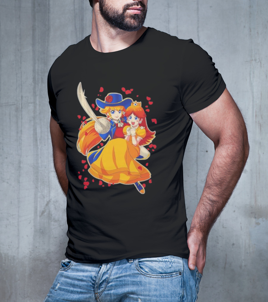 Princess To The Rescue With Heroic Duo And Heart Petals T-Shirt
