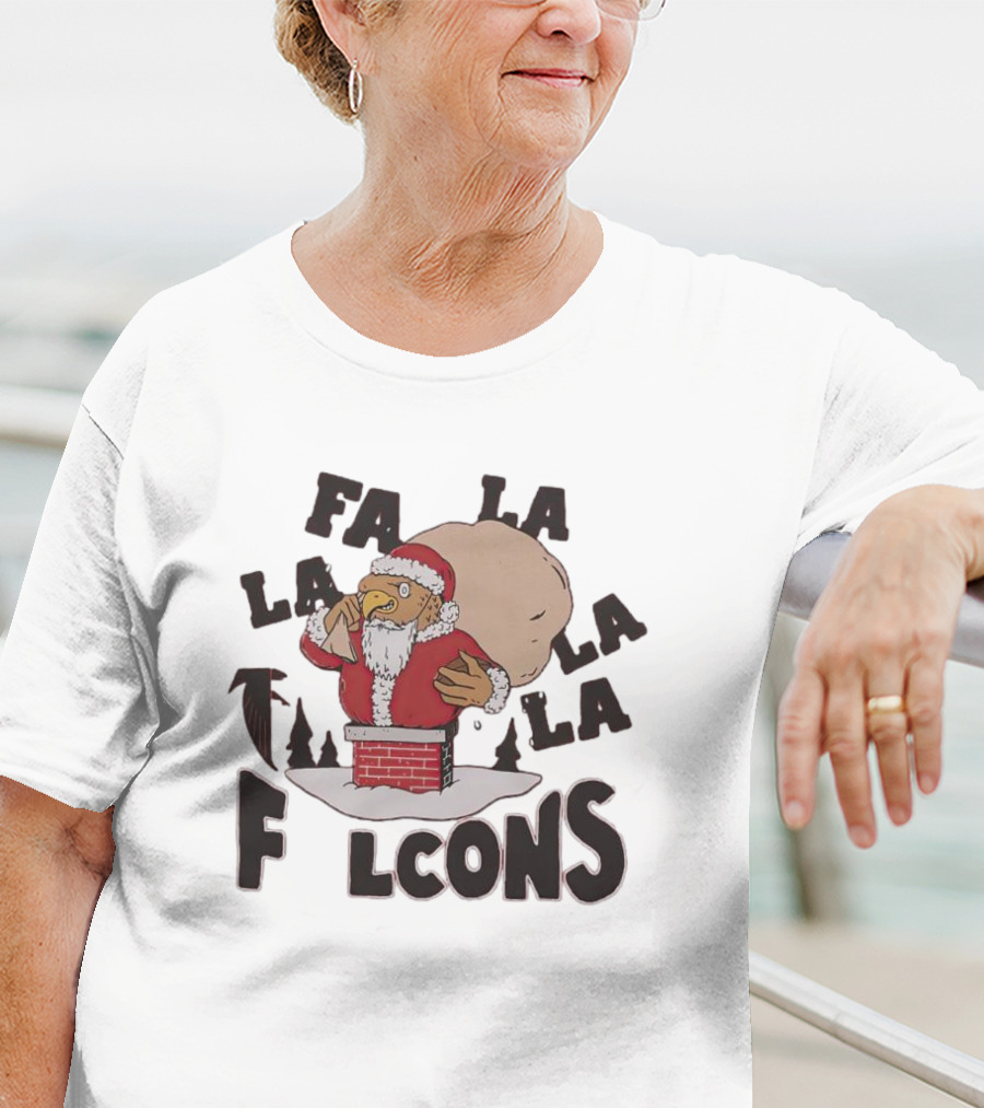 Atlanta Falcons Mascot Santa Fa La La Lcons T-Shirt