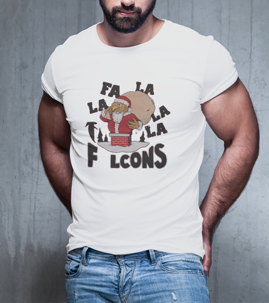 Atlanta Falcons Mascot Santa Fa La La Lcons T-Shirt