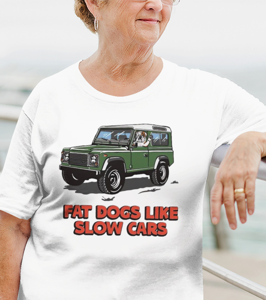 Fat Dogs Enjoy Slow Rides In Classic Off-Road Vehicles T-Shirt