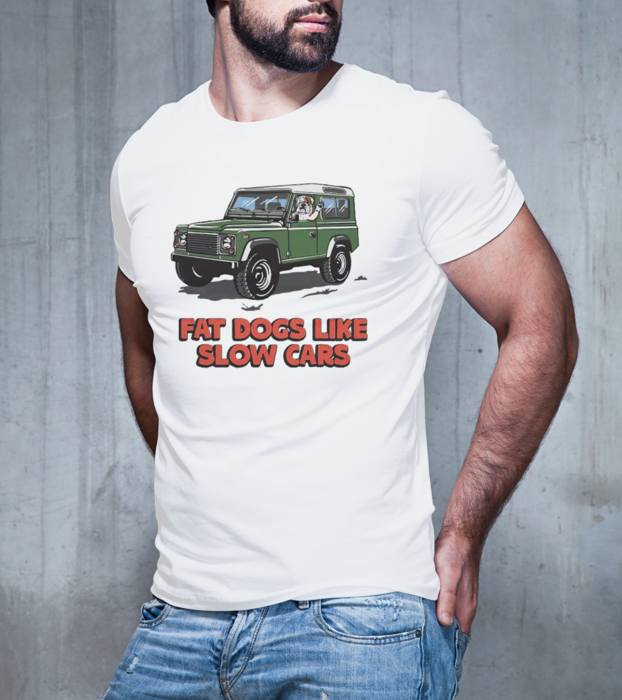 Fat Dogs Enjoy Slow Rides In Classic Off-Road Vehicles T-Shirt