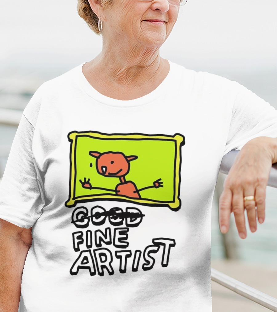 Good Fine Artist Drawing In Frame T-Shirt
