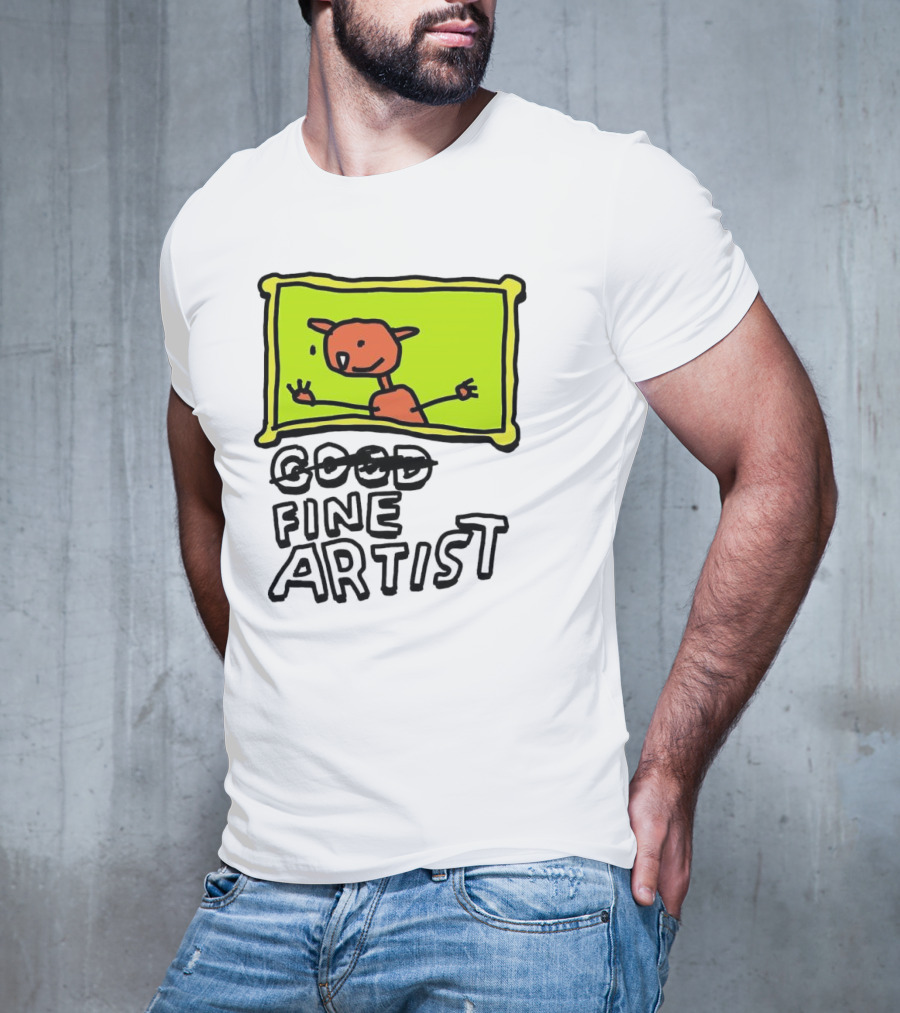 Good Fine Artist Drawing In Frame T-Shirt