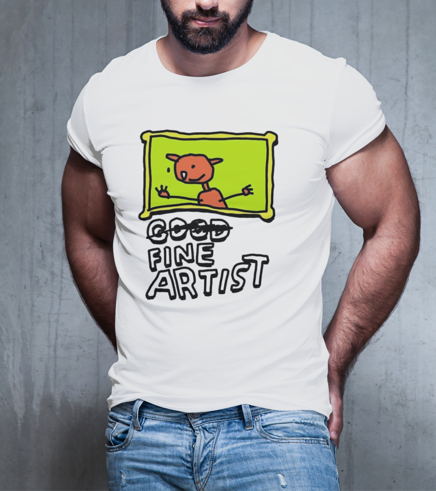 Good Fine Artist Drawing In Frame T-Shirt