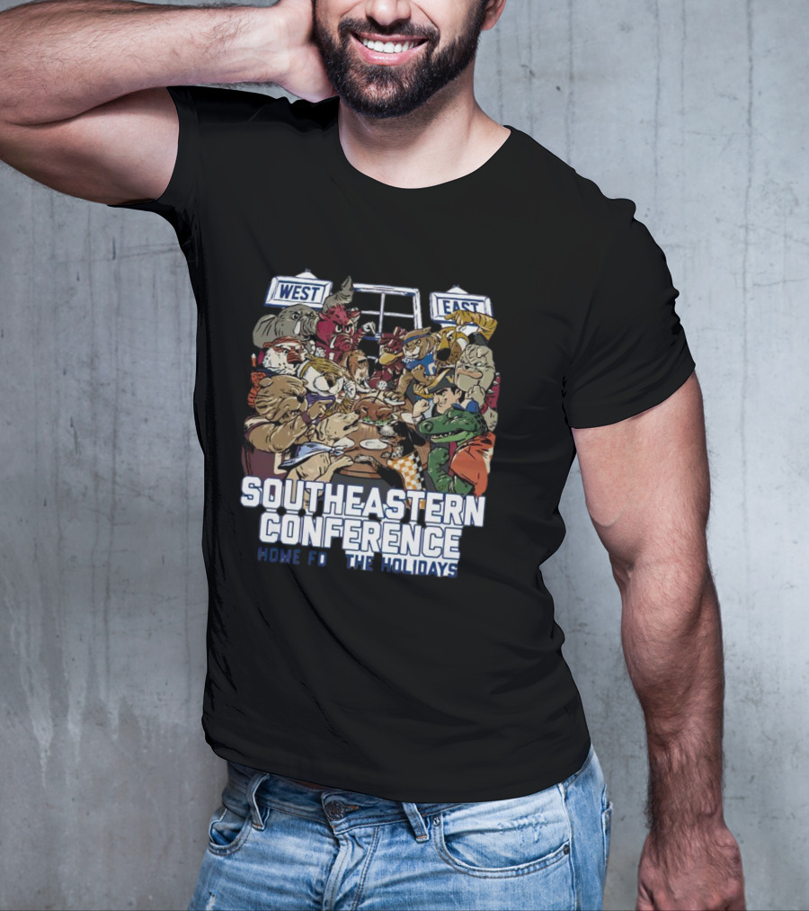 Southeastern Conference West East Rivalry Home For The Holidays T-Shirt