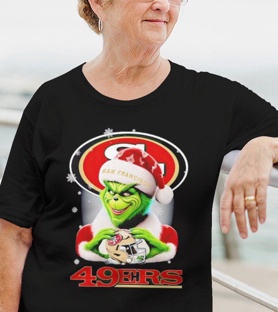 Grinch San Francisco 49ers Christmas Football T-Shirt