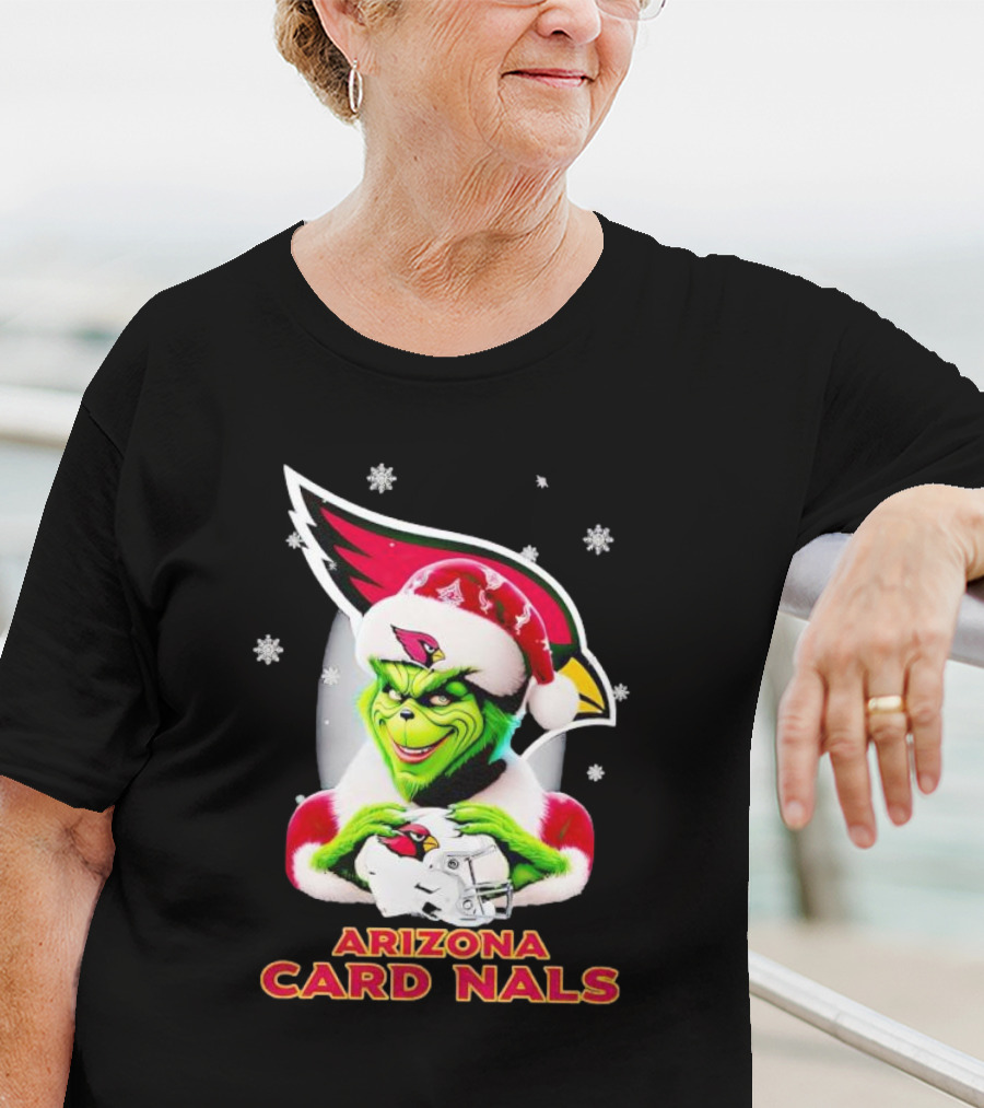 Grinch Arizona Cardinals Christmas Football Fan Festivities T-Shirt