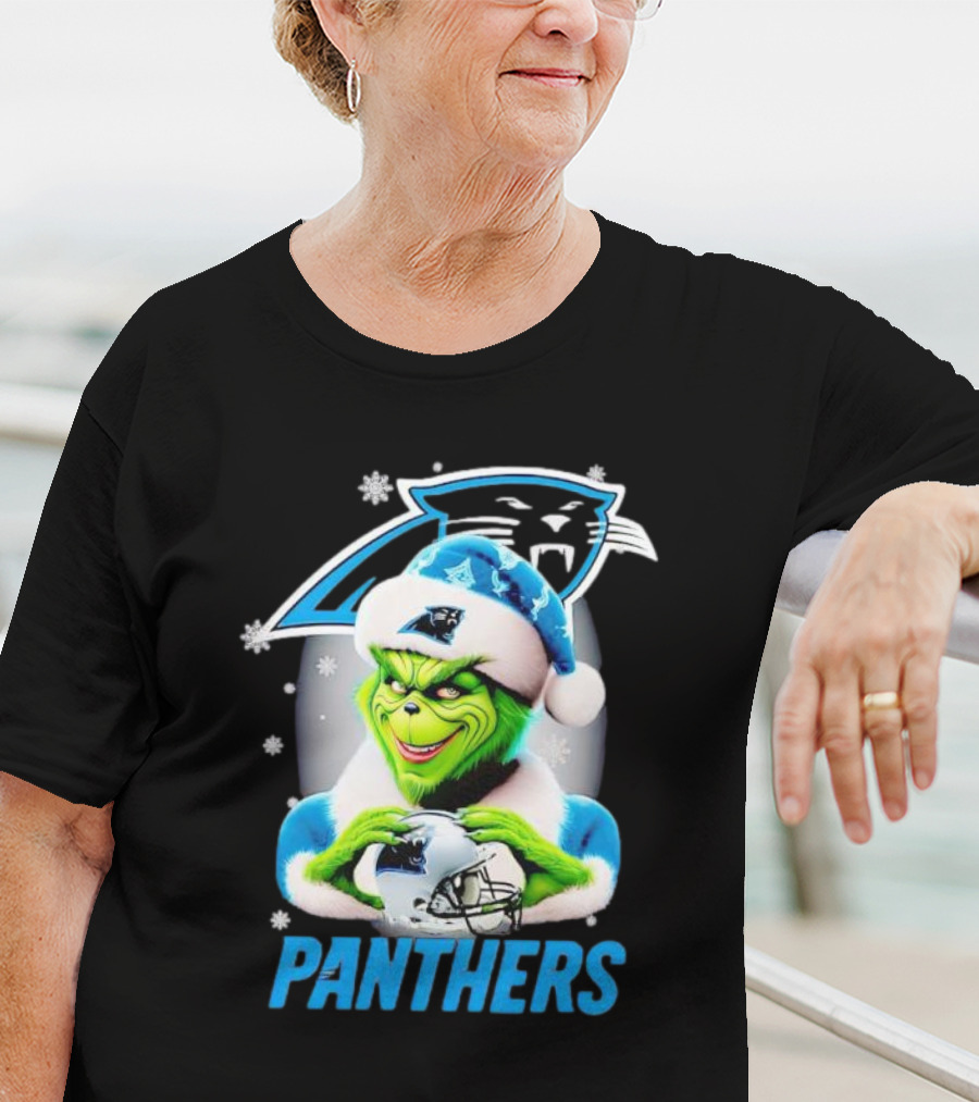 Grinch Carolina Panthers Christmas Fan T-Shirt