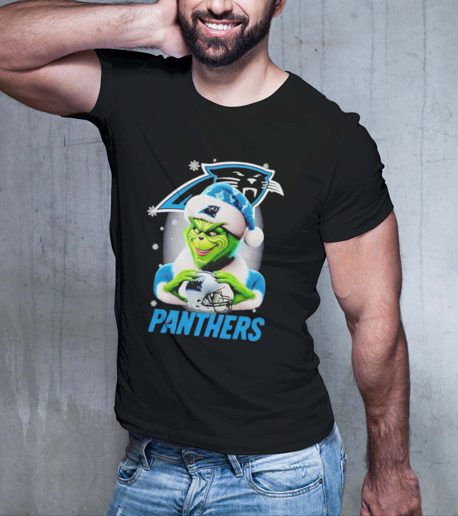 Grinch Carolina Panthers Christmas Fan T-Shirt