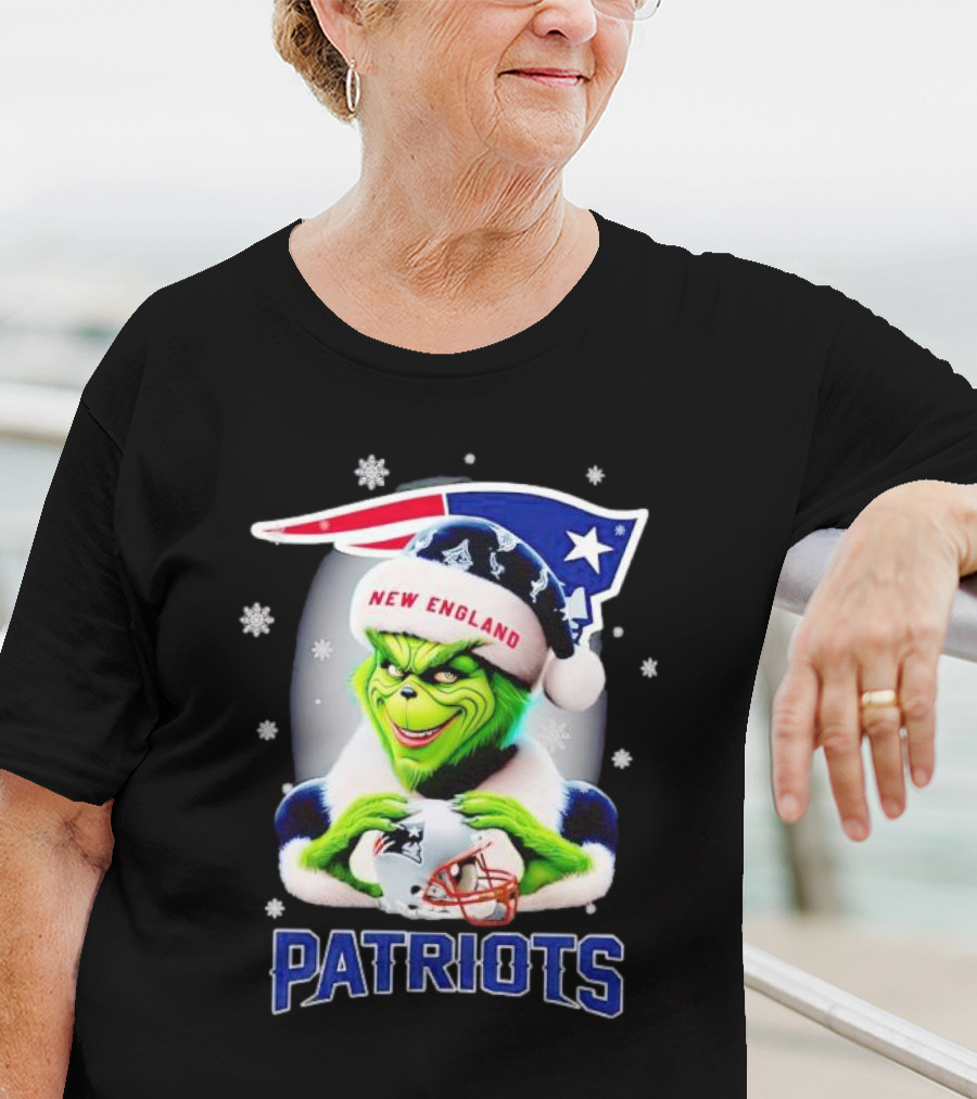 Grinch New England Patriots Christmas Fan T-Shirt