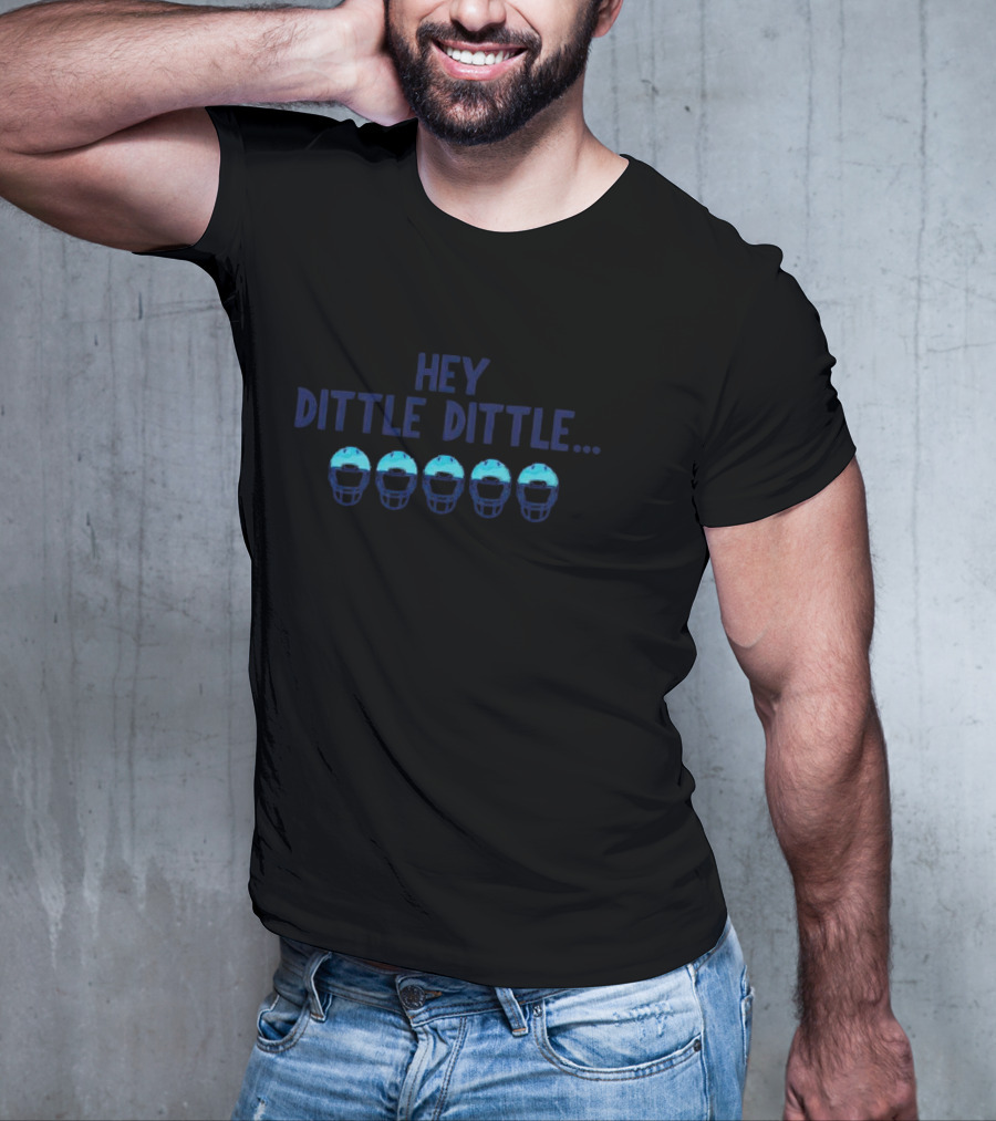 Hey Dittle Dittle Five Blue Football Helmets T-Shirt
