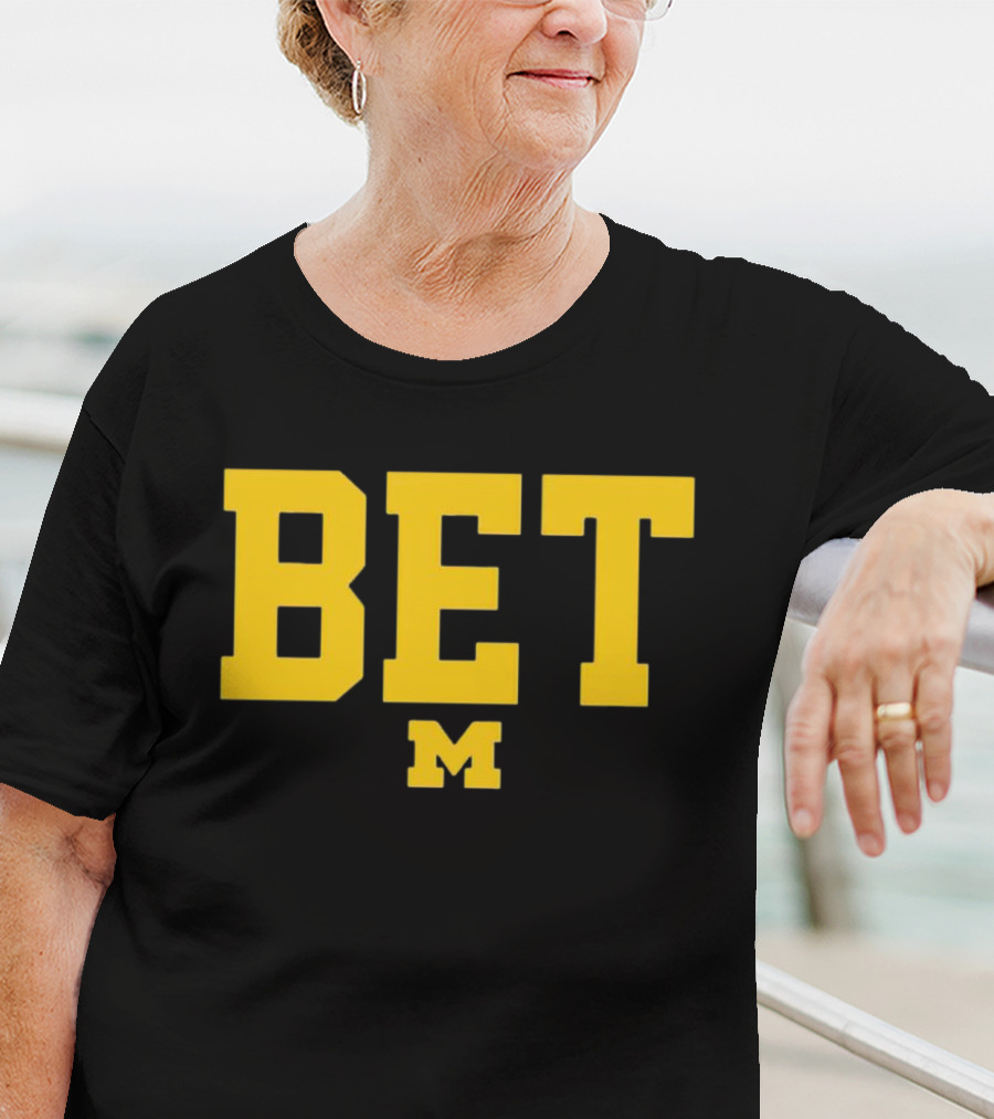 Michigan Football BET M College Sports T-Shirt
