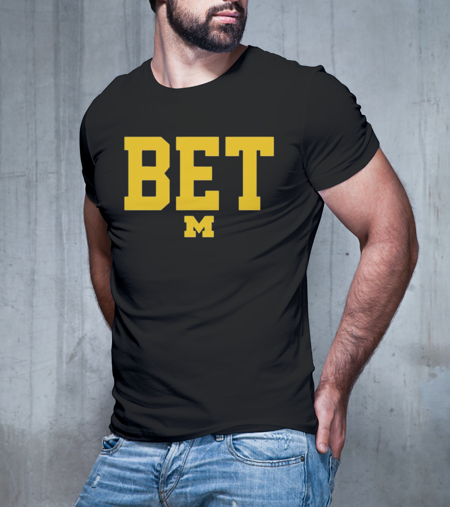 Michigan Football BET M College Sports T-Shirt