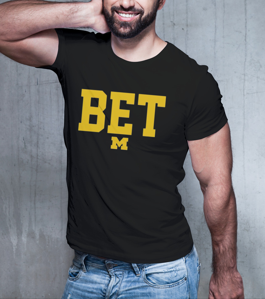 Michigan Football BET M College Sports T-Shirt
