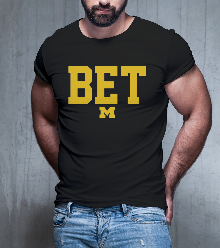 Michigan Football BET M College Sports T-Shirt