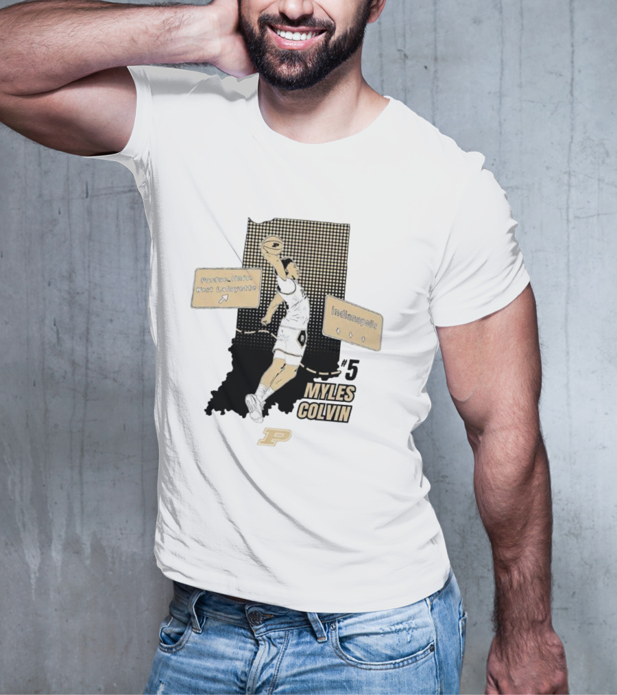 Purdue Myles Colvin Slam Dunk Indianapolis West Lafayette T-Shirt