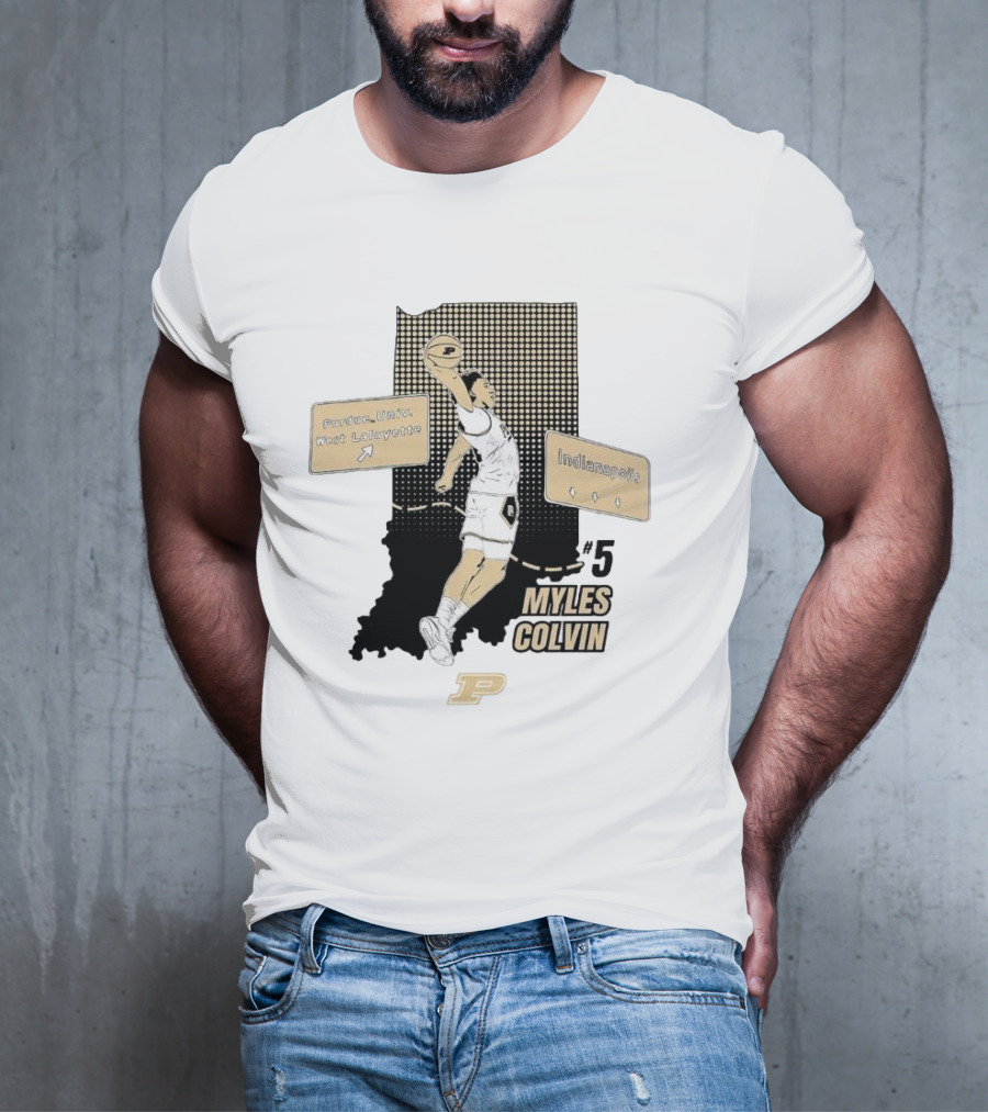 Purdue Myles Colvin Slam Dunk Indianapolis West Lafayette T-Shirt