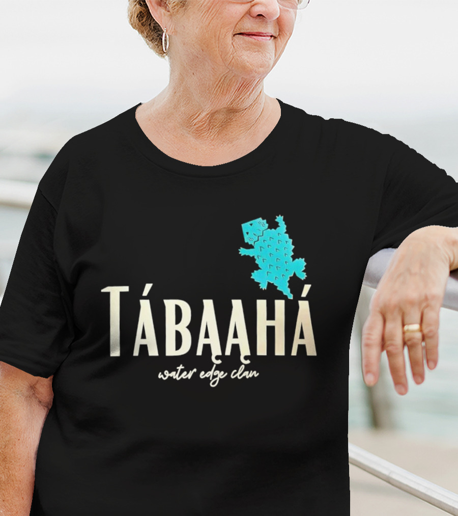 Tábąąhá Water Edge Clan Turquoise Turtle T-Shirt
