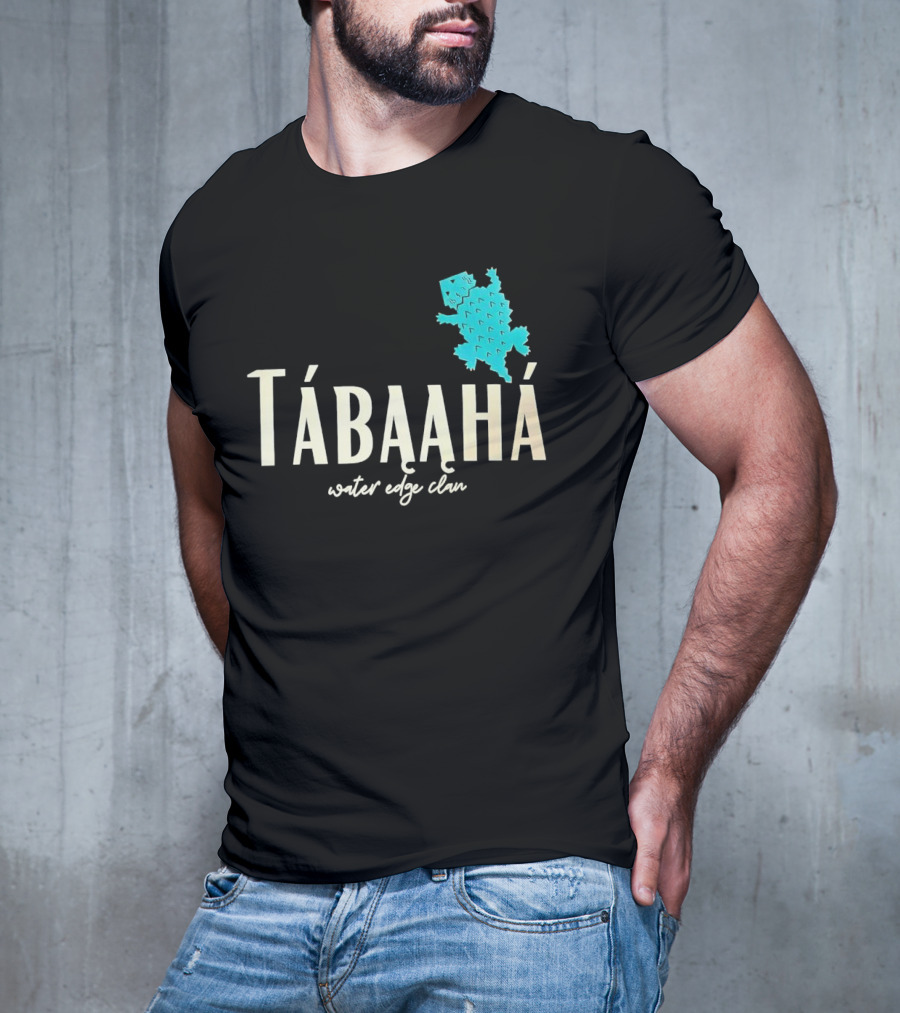 Tábąąhá Water Edge Clan Turquoise Turtle T-Shirt