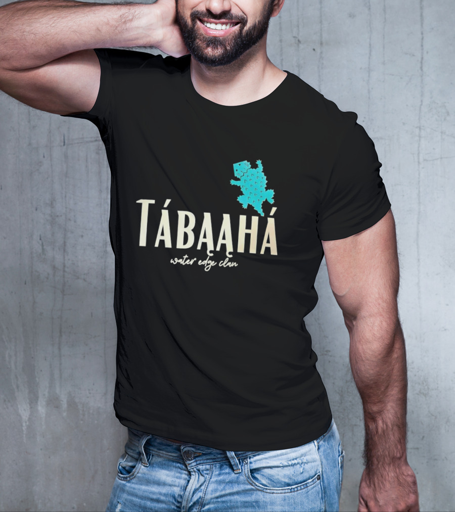 Tábąąhá Water Edge Clan Turquoise Turtle T-Shirt