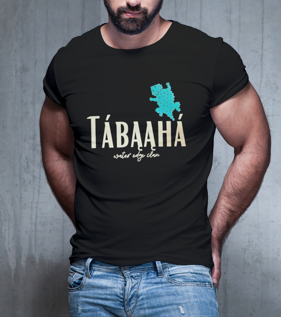 Tábąąhá Water Edge Clan Turquoise Turtle T-Shirt